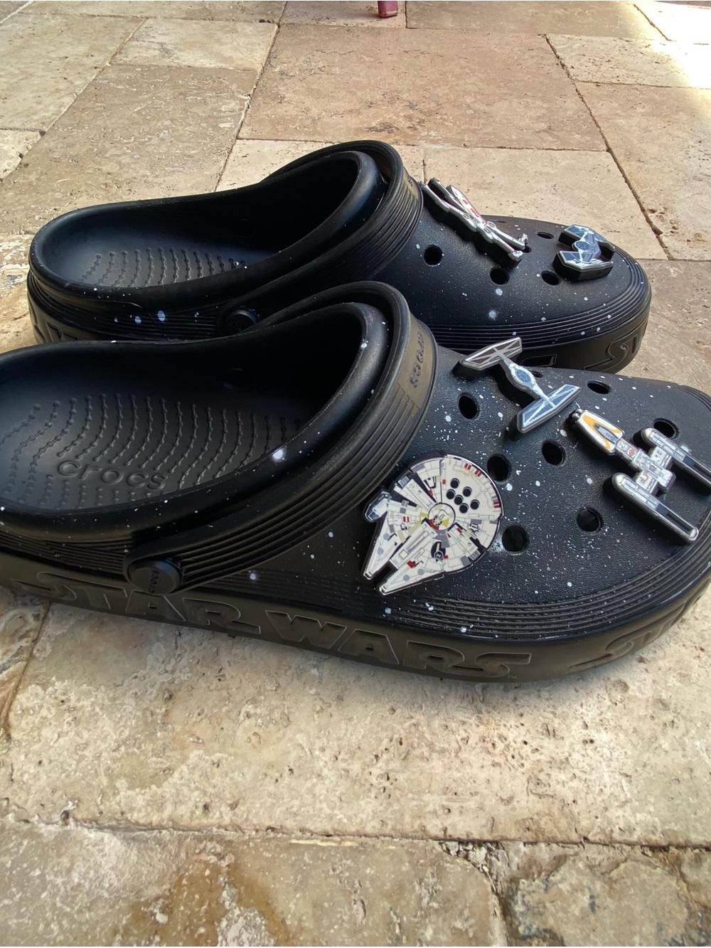 Crocs Star Wars Off Court Clog Galaxy, Far, Far Away Star Wars spaceship Jibbitz - Picture 2 of 7